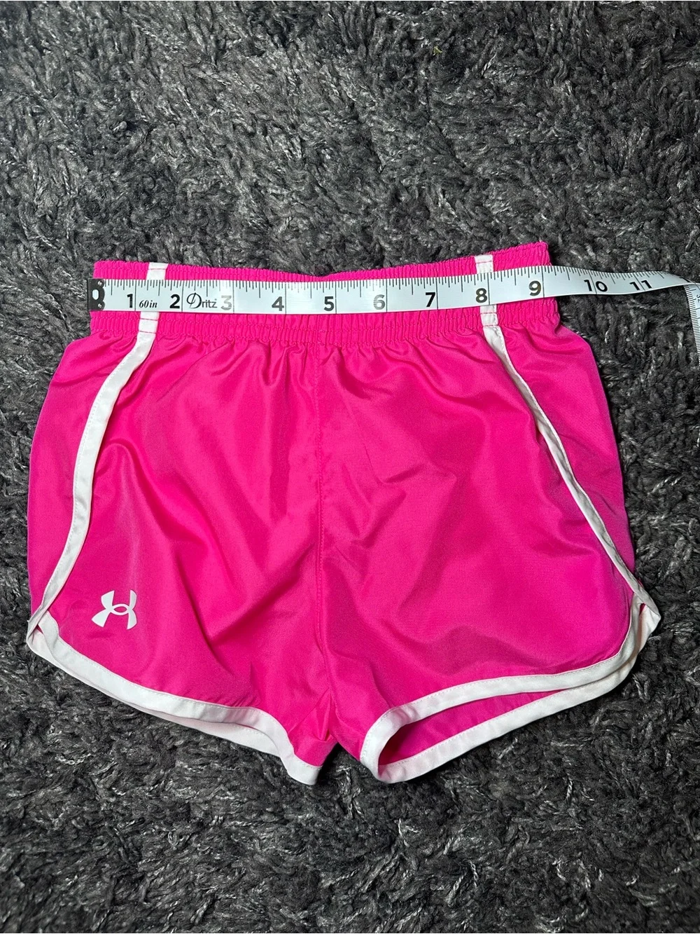 Under Armour Pink Heart Logo Tee with Hot Pink Athletic Shorts